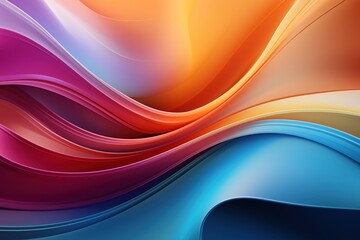 Obraz premium A colorful wave with a red stripe on the left and a yellow stripe on the right