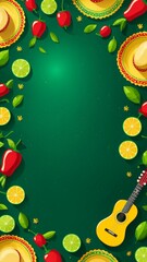 Naklejka premium Cinco de Mayo background, Mexican background