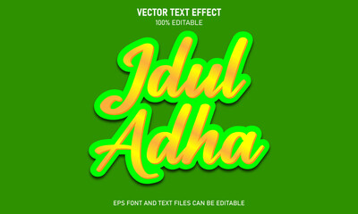 Idul adha editable text effect