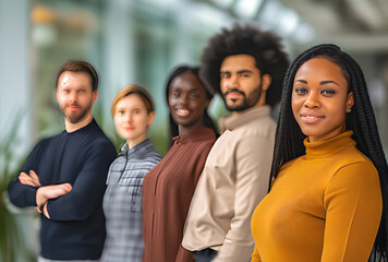 Obraz premium Group portrait of smiling business people