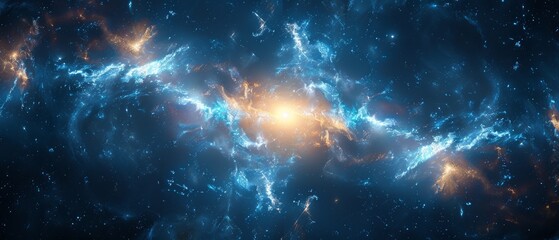 gold and blue galaxy 
