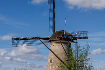 Die Windmühlen von Kinderdijk in den Niederlanden