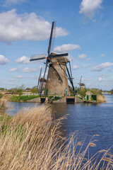 Die Windmühlen von Kinderdijk in den Niederlanden