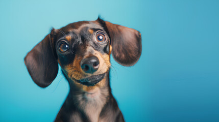 Portrait of a baby dachshund