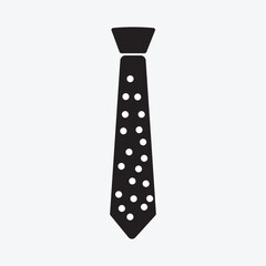 Necktie Silhouette, vector, icon design. Tie vector icon. Professional business man dress code tie icon, silhouette. Vector illustration.