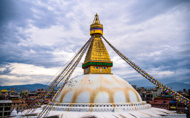 budhist pagoda at temple in Nepal.