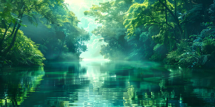 A river in a tropical flight