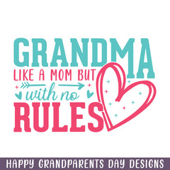 Grandpa with no rules grandparents day, Happy Grandparents Day SVG designs