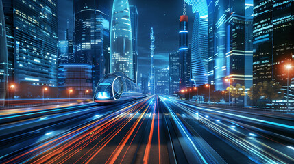 autonomous vehicles and hyperloop technology revolutionizing mobility and urban transportation systems.