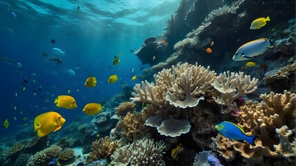 coral reef and fish