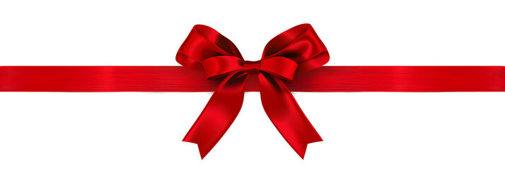 Rote Schleife. Red satin ribbon and bow png 