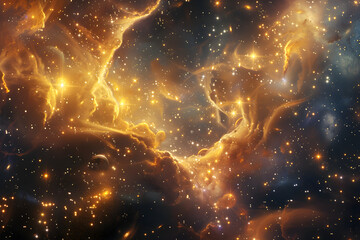 The Cosmic Dance: Artistic Interpretation of Theories about the Universe's Origin