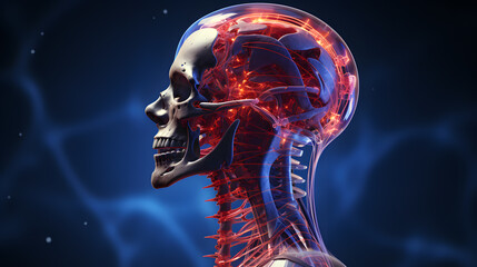 abstract concept 3d illustration visualized epilepsy for healthcare promote, awareness, prevention and medical campaign presentation