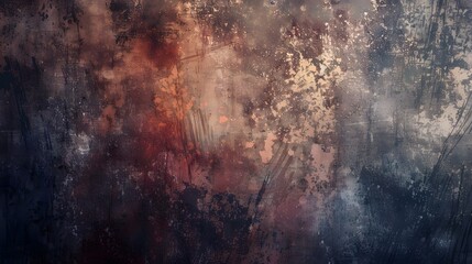 Abstract Grunge Texture with Weathered Red and Blue Paint