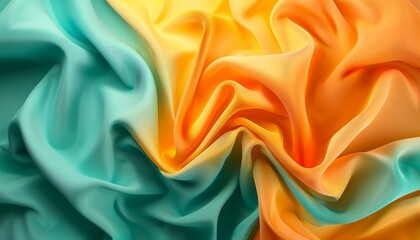 Obraz premium An energetic gradient blending bright teal to sunshine yellow, capturing the vibrancy of carnival festivities