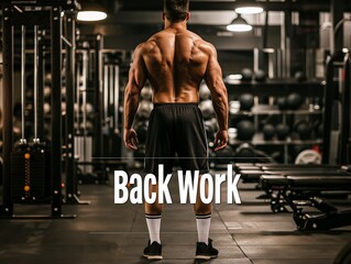 Muscular man showcasing a strong back in the gym, exemplifying workout goals.