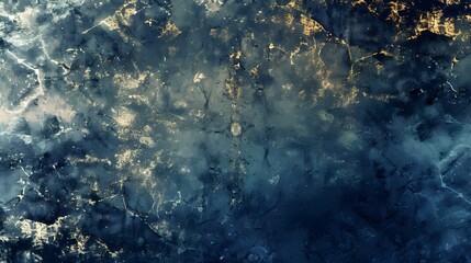 Grunge Texture with Blue and Gold Color Splashes