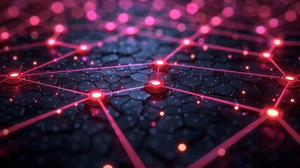 Interaction symbol in a tech network, digital connections