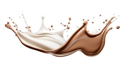 chocolate milk liquid splash isolated	