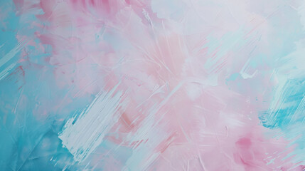 Ethereal abstract art with soft pink and blue brushstrokes.