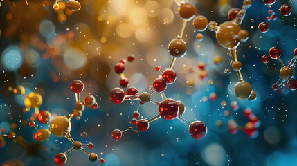 Closeup of molecules