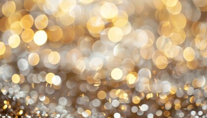 Gentle bokeh circles in silver and gold hues, perfect for creating holiday magic