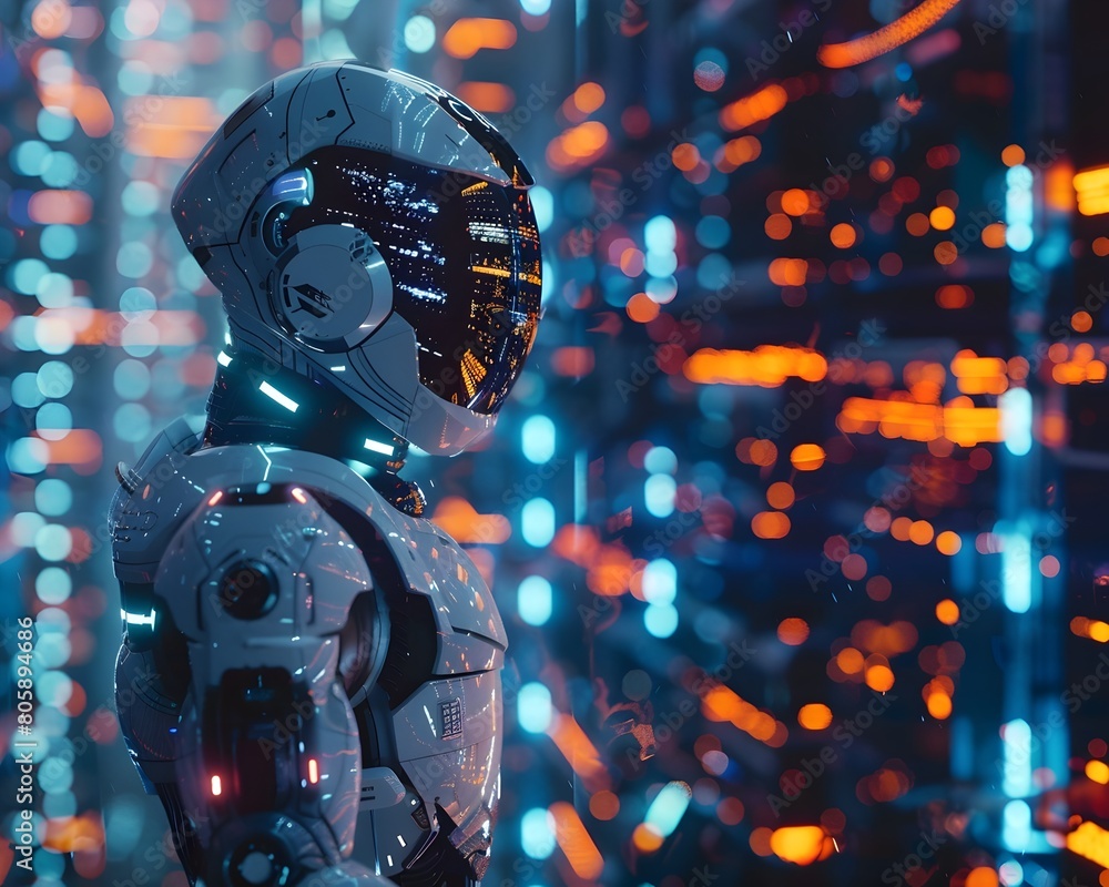 Poster rogue overtaking the world s digital infrastructure causing chaos and disruption in a futuristic cit