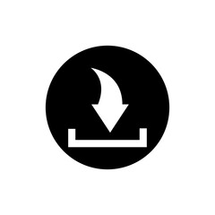 Download icon vector. Upload button illustration. Load symbol or logo.