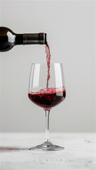 red wine pouring into glass photo