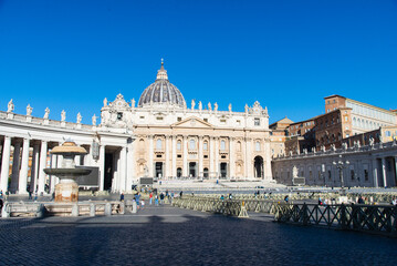 St. Peter's Basilica on Sunny Day, Vatican City