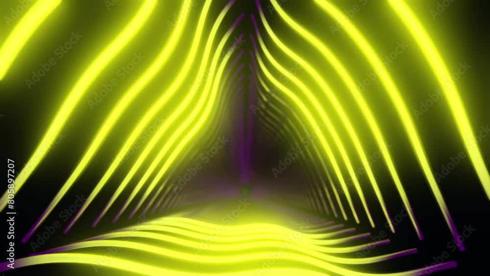 Poster colorful animation loop with glowing lights background 3d