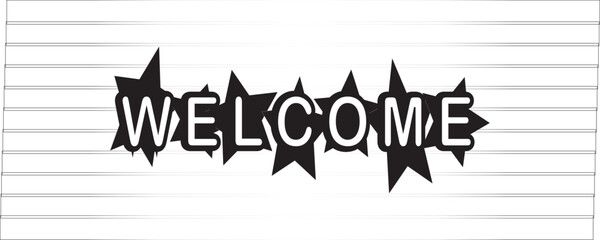Fototapeta premium welcome background creation vector art.