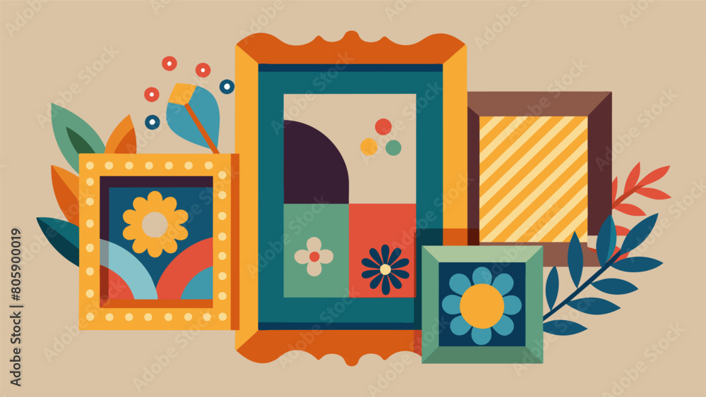 Poster discover the art of decoupage and give new life to old picture frames by adding colorful patterned p