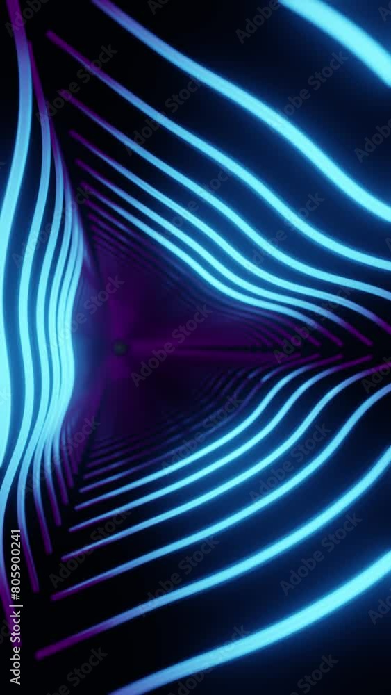 Poster colorful animation loop with glowing lights background 3d