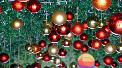 traditional colorful christmas tree decoration