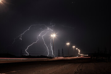 lightning at night