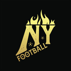 NY, New York Logo Type Icon with Vector Illustration and black Background. New York City T-shirt apparel fashion design.