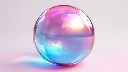 A large, colorful, and shiny ball