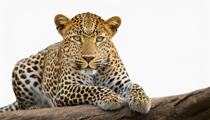 Leopard isolated on white background, cut out