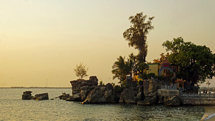 lighthouse and temple at phu quoc