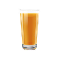 Full Glass of Fresh Orange Juice Isolated