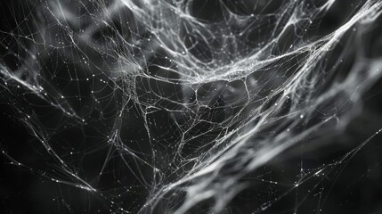 Weaving lines that mimic the intricate webs spun by spiders in nature