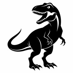 Dinosaur vector art illustration, solid white background (1)