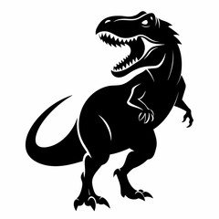 Obraz premium Dinosaur vector art illustration, solid white background (2)