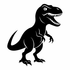 Dinosaur vector art illustration, solid white background (6)