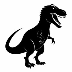 Dinosaur vector art illustration, solid white background (11)