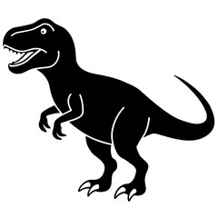 Dinosaur vector art illustration, solid white background (14)