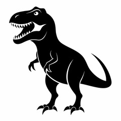 Dinosaur vector art illustration, solid white background (15)