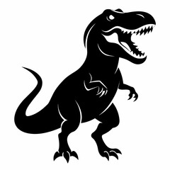Dinosaur vector art illustration, solid white background (16)