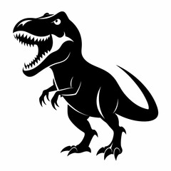 Dinosaur vector art illustration, solid white background (17)